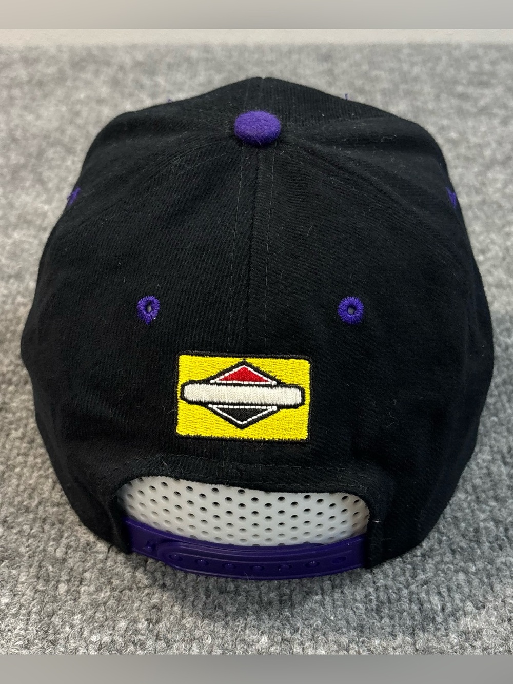 Briggs & Stratton Motorsports Hat Vintage Snapback Cap Black Purple Racing 90s - Picture 7 of 13